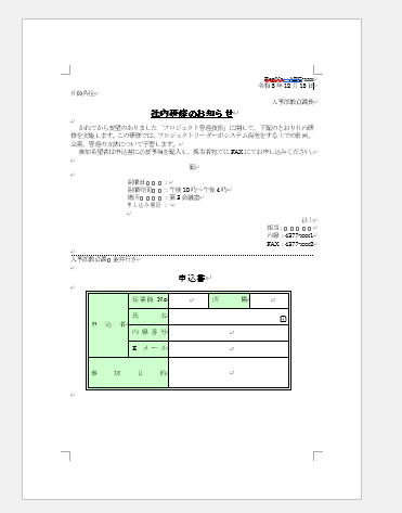 ページ罫線を消すことができる