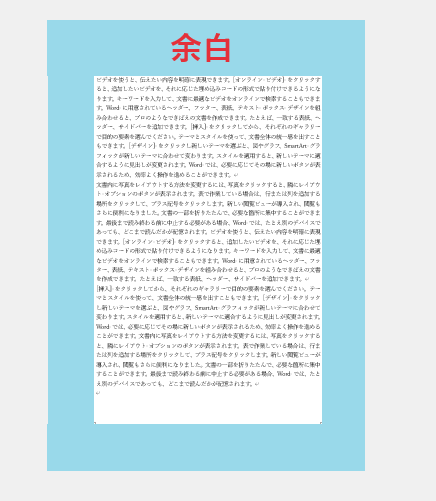 青色の部分が余白