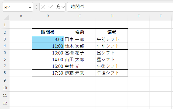 条件付き書式を適用される